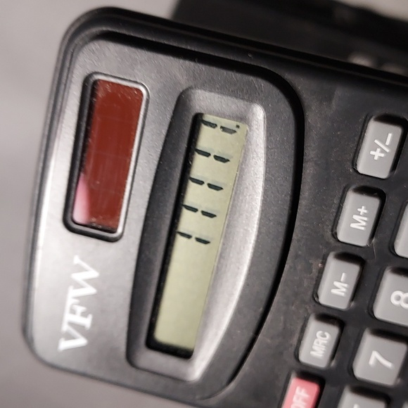 Lot of 2 Small Calculators Pocket Size Marked Sunwest Bank Anniversary & VFW - Picture 6 of 7